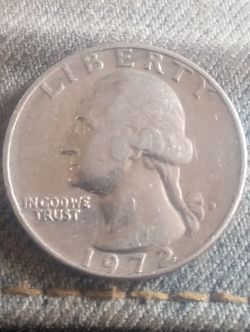 1972 D Quarter Error Mis Struck 