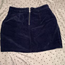 Blue Corduroy Skirt 