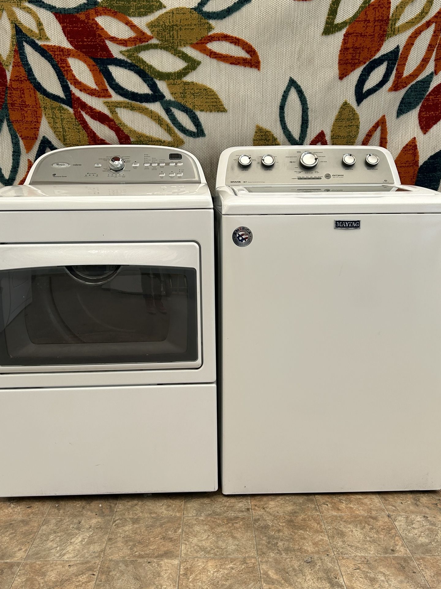 Mayatag And Whirlpool Set Gas Laundry