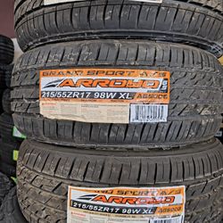 215/55/17 Arroyo Tires Installed And Balanced/ Instaladas Y Balanceadas 