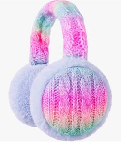 Kids Ear Muffs for Girls Boys, Winter Earmuffs, Faux Fur Lined, One size adjustable, fits ages 3–12