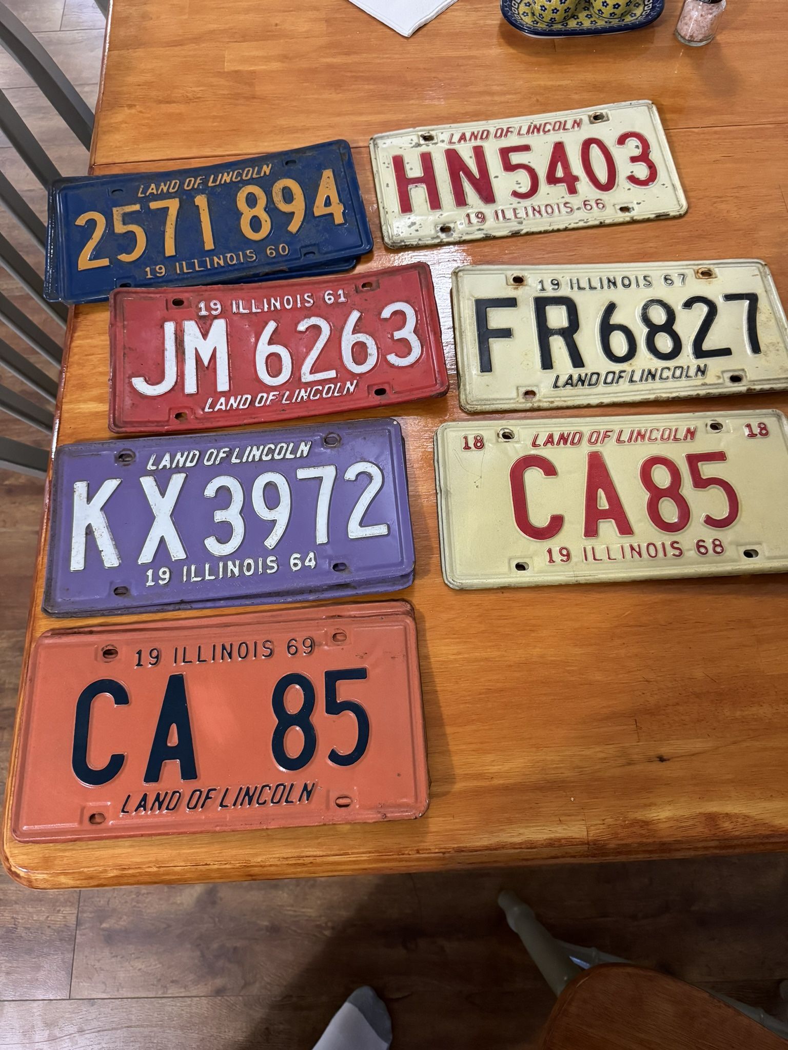 Vintage License Plates 1960's
