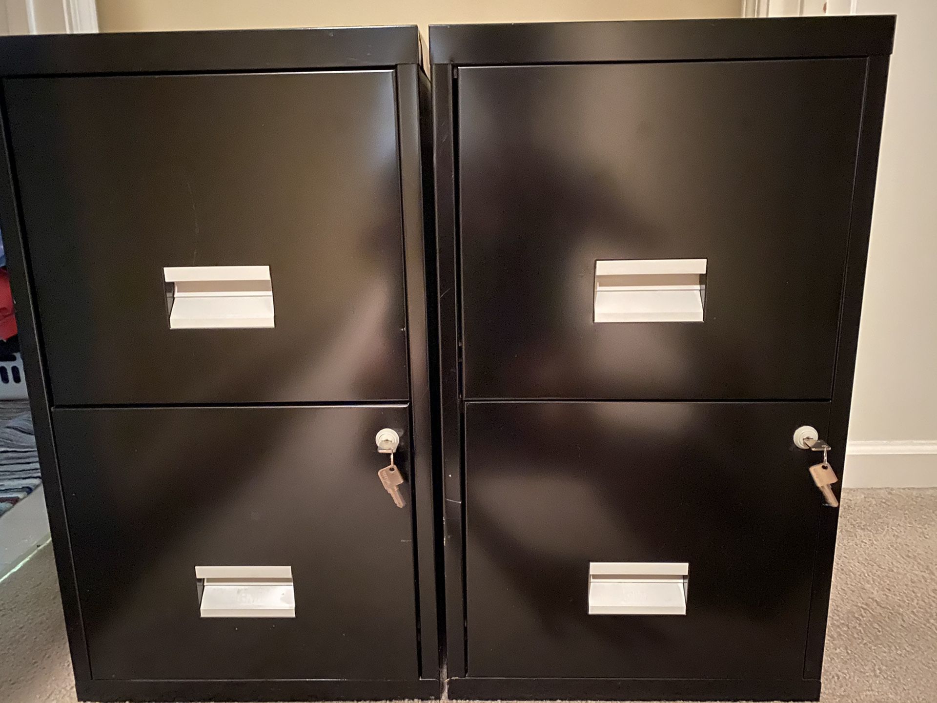 Filing cabinets with keys