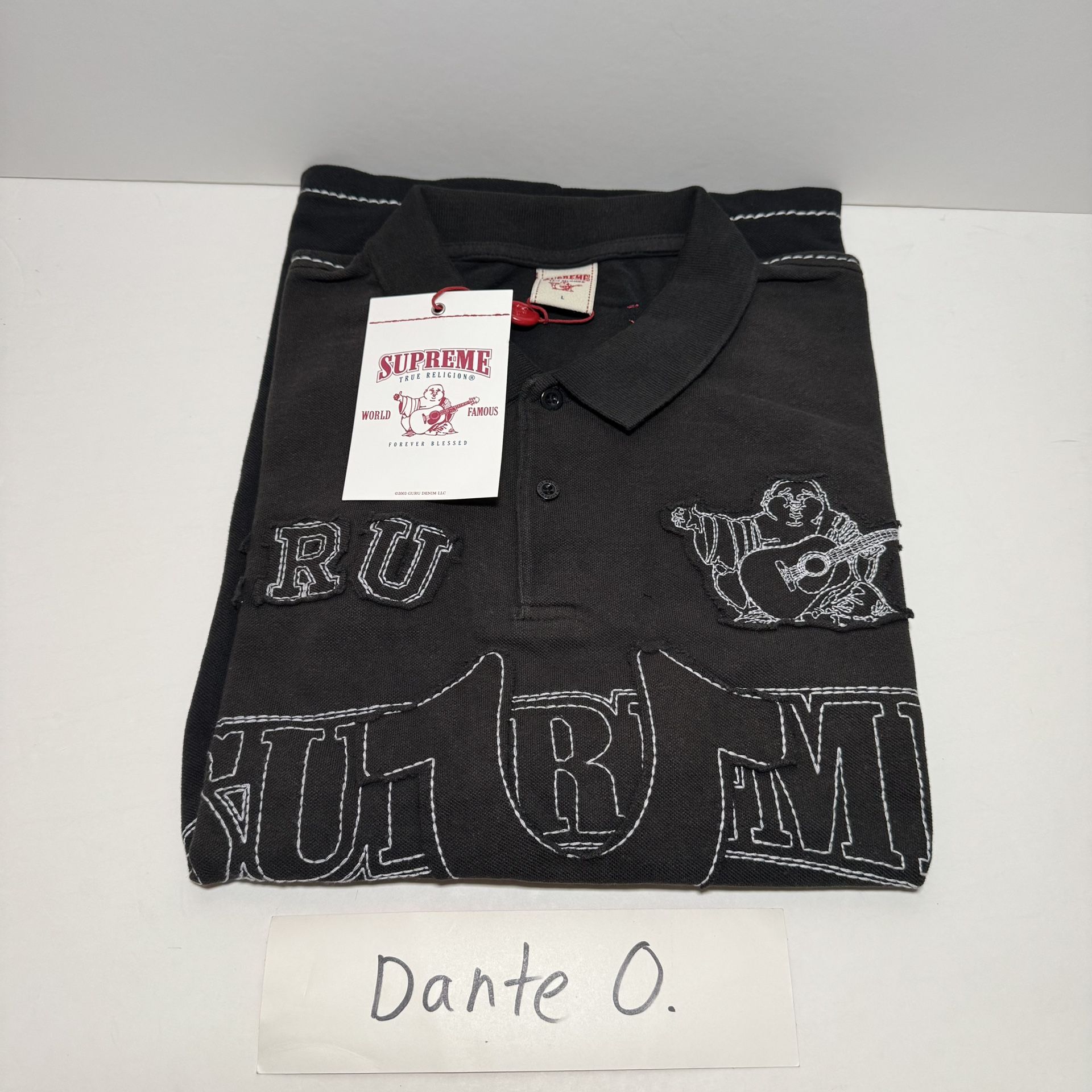 Supreme True Religion Appliqué Polo 黒L Supreme True Religion Applique Polo Black メンズ - FW25 - JP