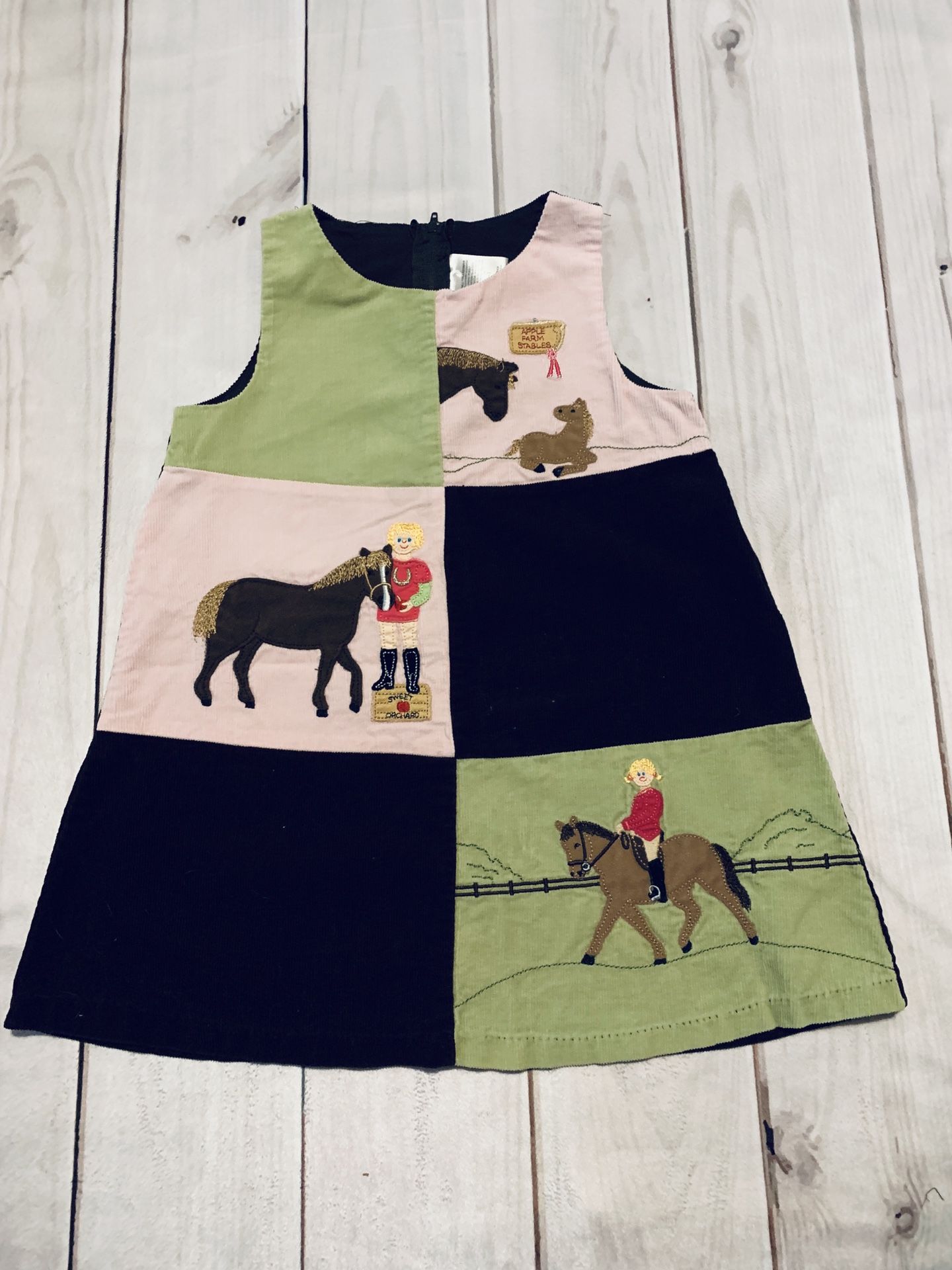 Corduroy Horse Jumper Dress - 4T
