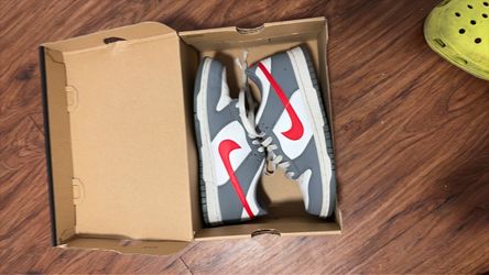 Nike Dunk Low Grey Red White Sneakers