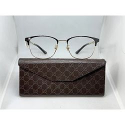 Genuine Gucci GG0609OK 001 Men's Black & Gold Square Eyeglasses Frame 52-18 145