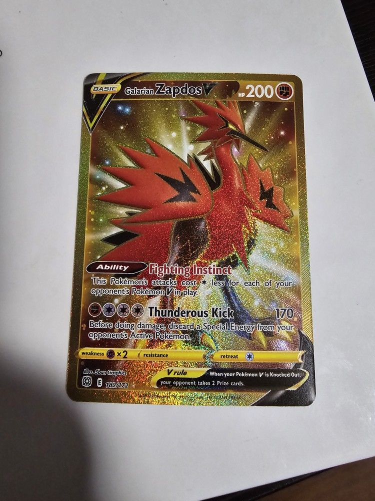 Galarian Zapdos V (Secret) - SWSH09: Brilliant Stars Mint