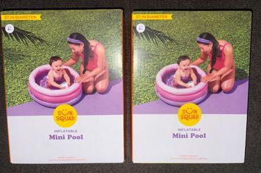 Sun Squad Inflatable Mini Pool 27in – 2 Pack