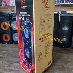 Dual 15" Bluetooth Speaker 22000w ❗️MEGA BASS ❗️Lista para Fiestas 🥳- 2 x Wireless Mics 