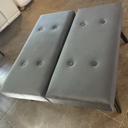 Two Grey Benches 