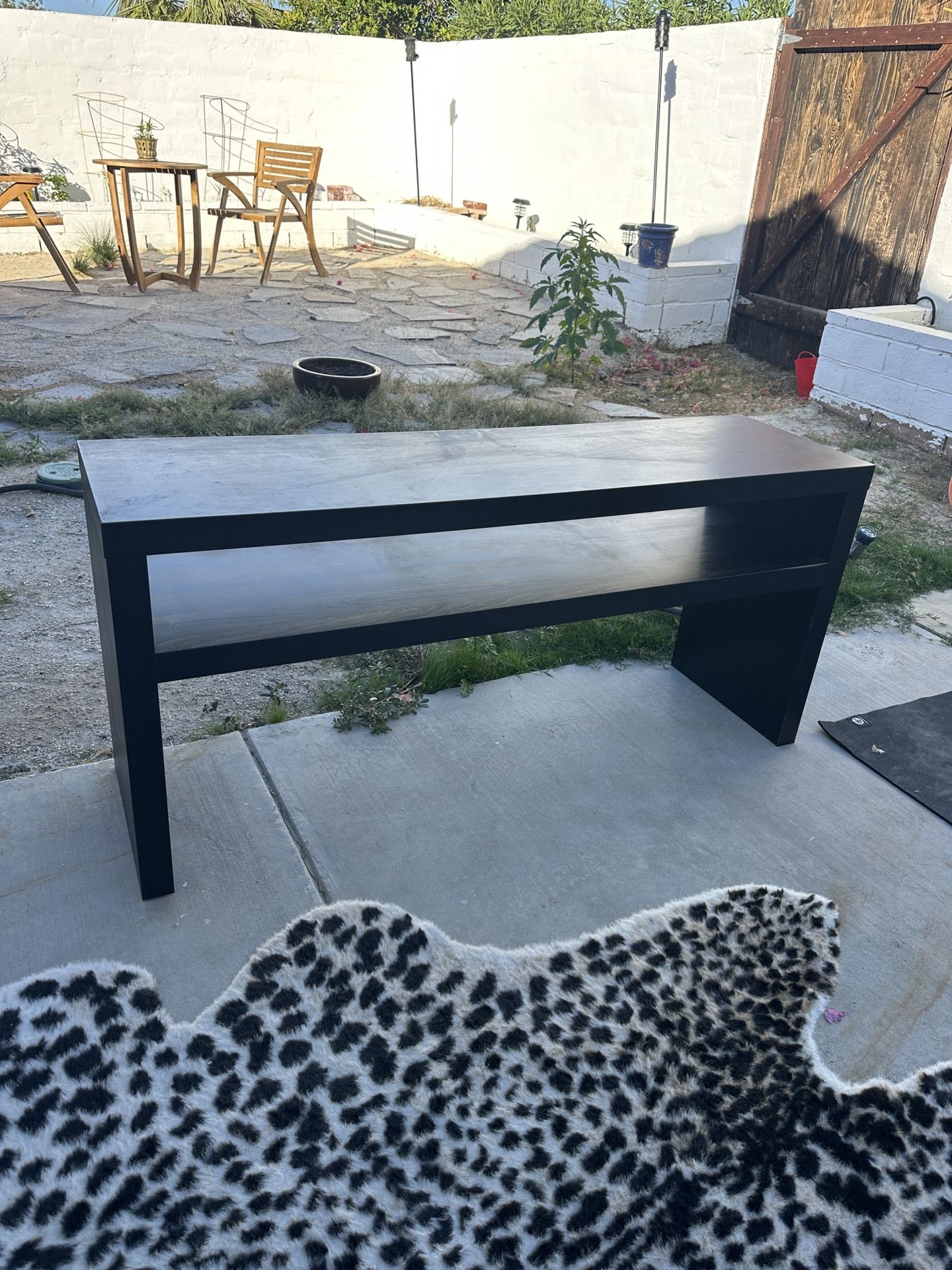 Dark Wood IKEA Minimalist Console Table