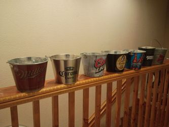 Beer Buckets & pop corn bucket $7 each
