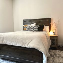 With Tags, Queen Wood Bed Frame