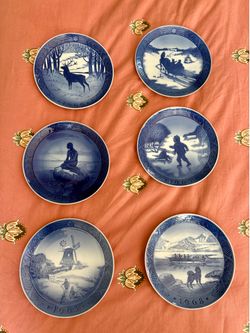 Royal Copenhagen Christmas Porcelain Plates