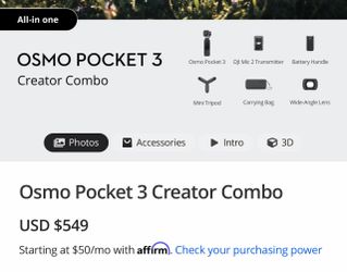 DJI OSMO 3 like new!