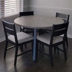 Dining table and chairs
