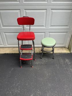 Vintage Cosco step stool & stool