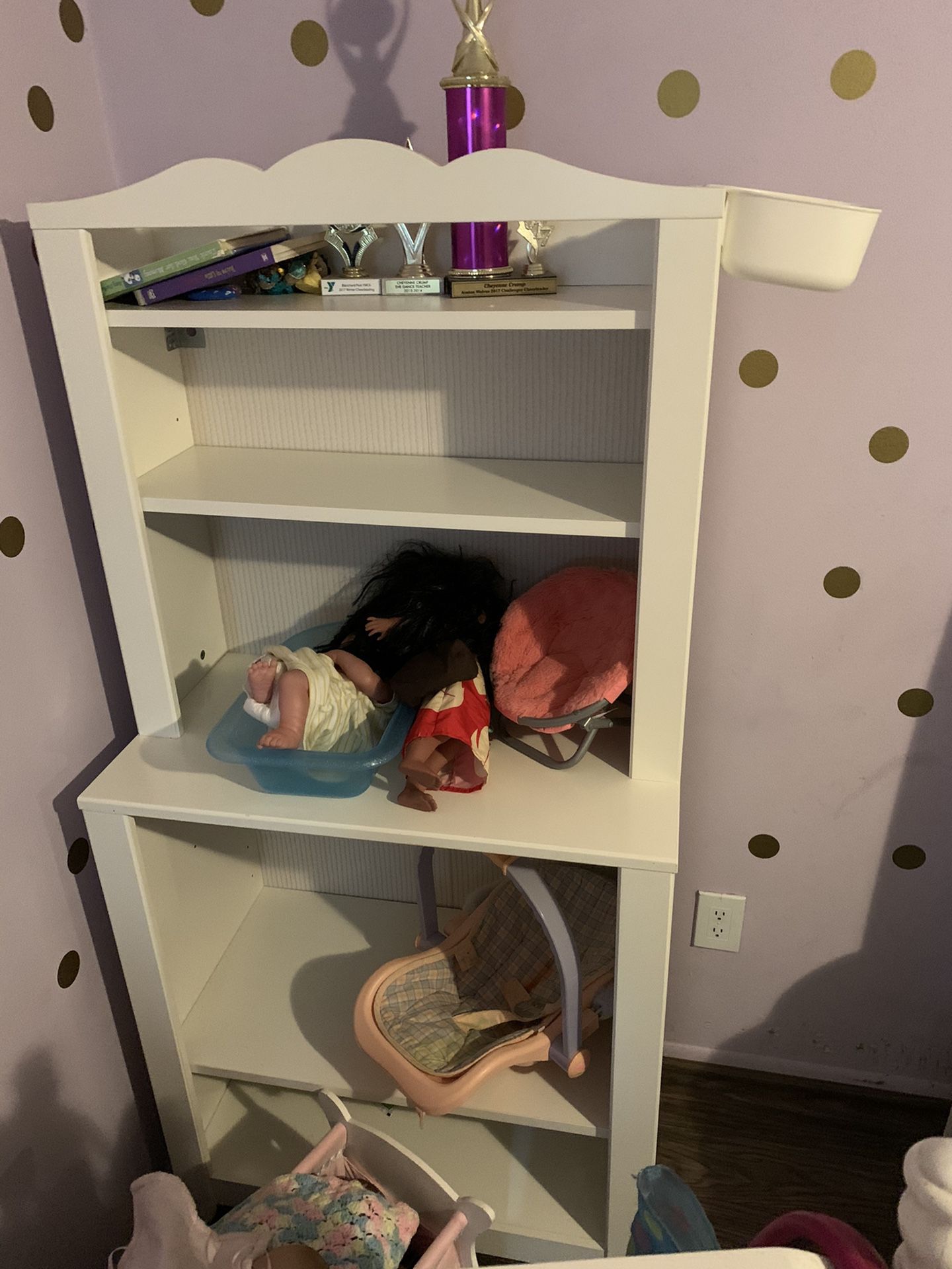 IKEA changing table converts to book shelf. All pieces included