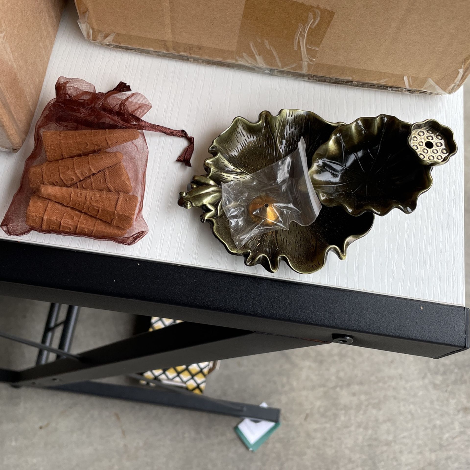 Incense Holder With Incense Sticks