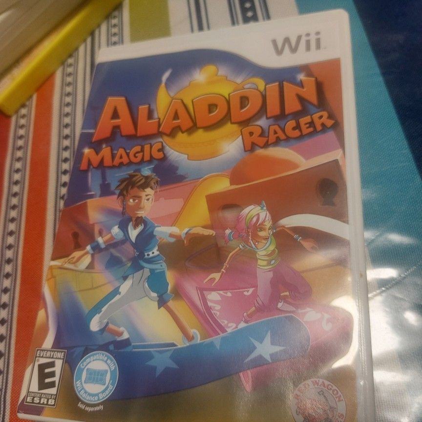 Wii Game Aladdin Magic Racer With Box And Manual 13 Dollars Firm