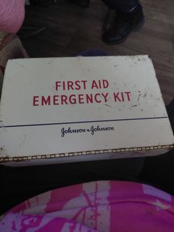 Vintage Johnson & Johnson emergency 1st aid kit