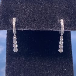 14k Diamond Dangle Earrings 