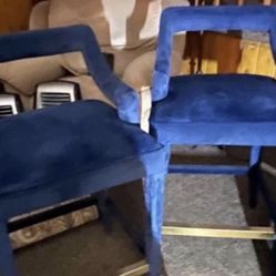 2 bar Stools Blue $200 Obo