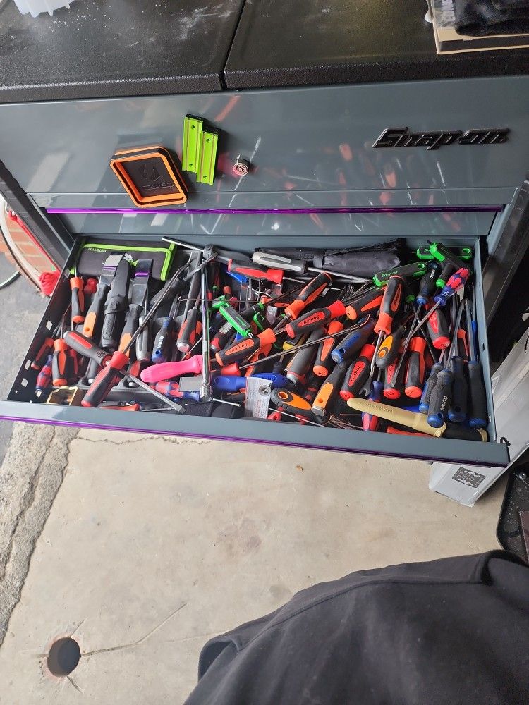 Bunch Of Screwdrivers All Snapon Of Mayhew
