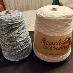 ***PENDING*** Yarn. Excess Cotton From Project. One Never Used, One 1/2 Full