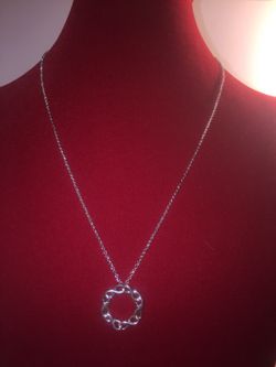 Silver necklace with charm very nice
