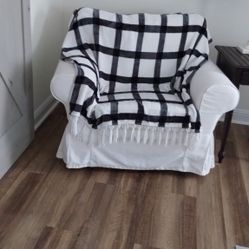 White Armchair Single Couch