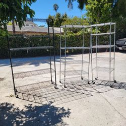 6 And 5 Tiers Steel Adjustable Garage Storage Shelving Unit with Wheels