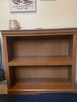 Brown bookshelf