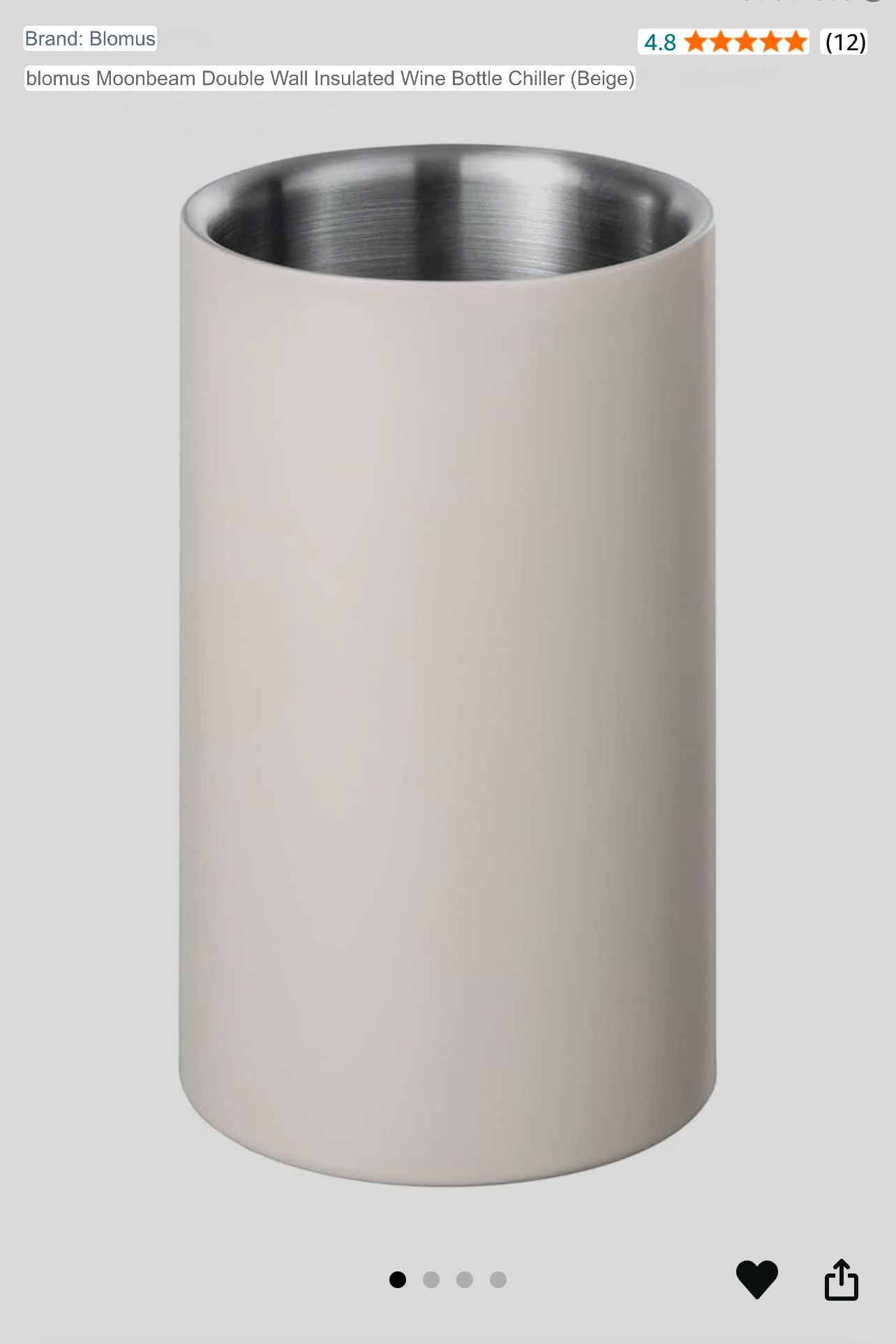 Wine bottle cooler with double insulation