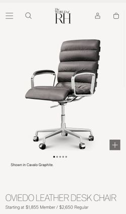Restoration Hardware Oviedo Office Chair in Cavalo Graphite