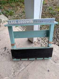 Wine Glass And Bottle Rack With Chalkboard Front