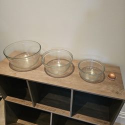 3 Glass Mixing Bowls