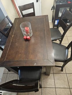 High Kitchen Table 6 Chairs 