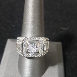 Silver Plated Mens Ring New Never Worn