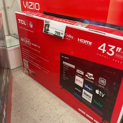 TCL 4K UHD Smart TV 1080P FHD 43” 