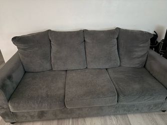 Gray Fabric 3-Seat Sofa