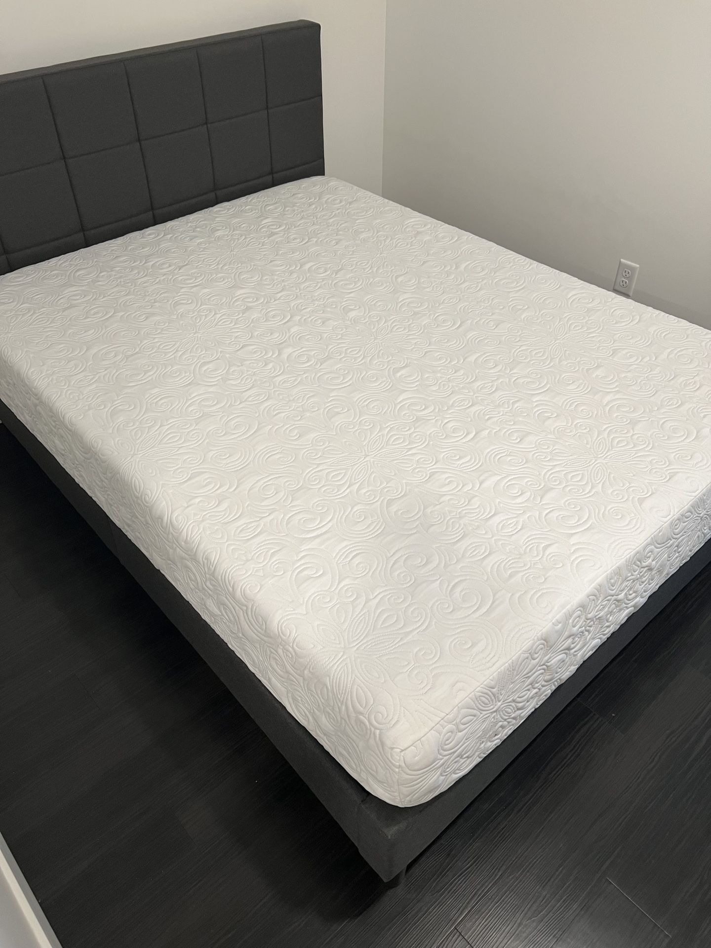 Queen Bed Frame and Mattress Set - $400