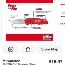 Milwaukee Hard Blade Knife. New $15