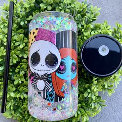 Jack And Sally Snow Globe Tumbler 