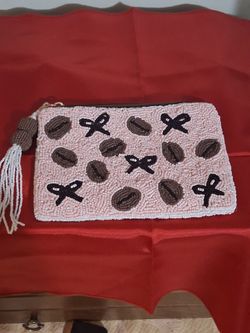 India handmade beaded pouch bag