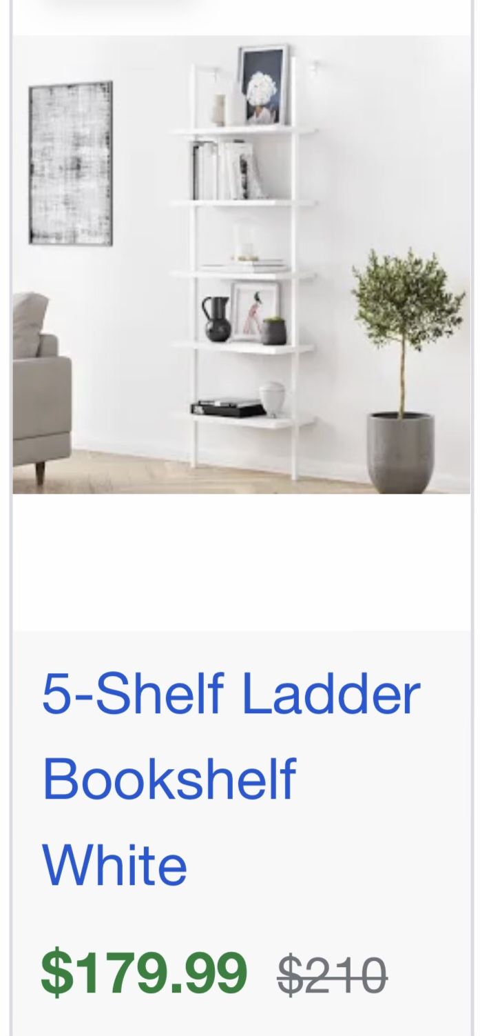 5 Shelf Ladder Bookcase 