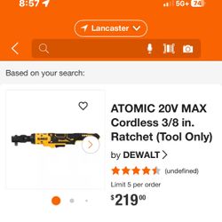 Dreamt 3/8 Ratchet New