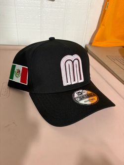 LMB team Mexico new era black pink outline Mexico flag patch 9forty a frame SnapBack hat
