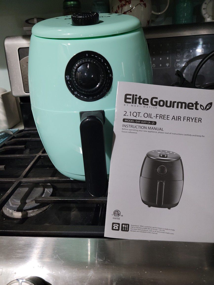 Elite Gourmet EAF-0201, 2.1 Quart Personal Air Fryer - Mint